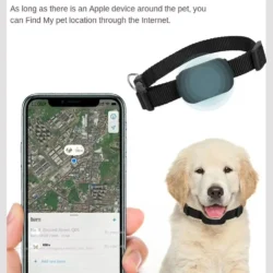 smart pet tracker collar – works with apple find my, waterproof, no sim needed